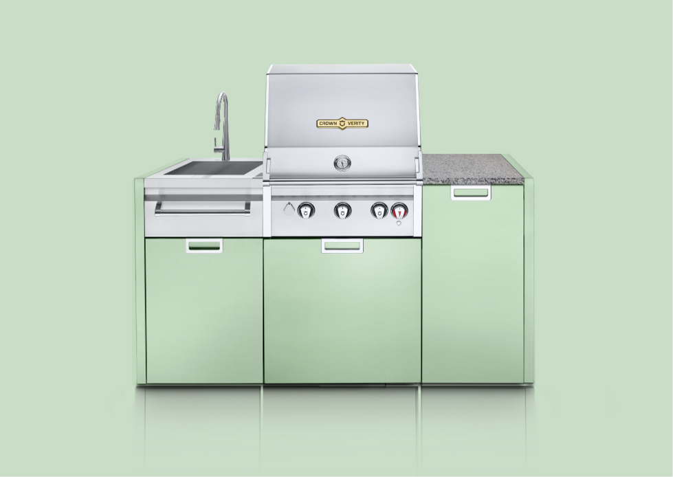 Three-piece Modular Grill Package in Cape Cod Breeze colour